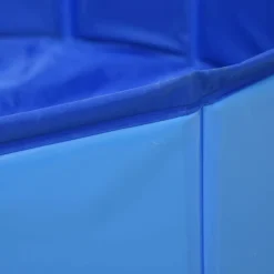 vidaXL Piscina para perros plegable PVC 80x20 cm Azul
