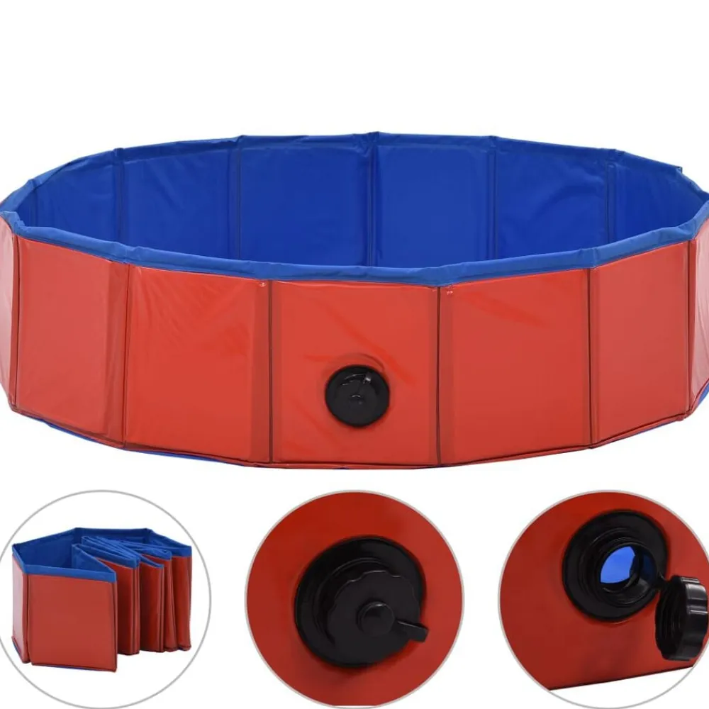 vidaXL Productos Para Mascotas-Piscina para perros plegable PVC 80x20 cm