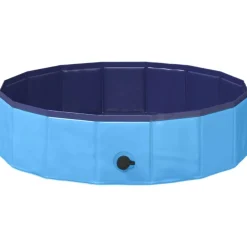 vidaXL Piscina Plegable para Perros 80 x 80 x 20 cm PVC Azul Online