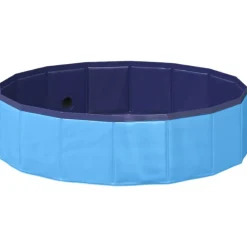 vidaXL Piscina Plegable para Perros 80 x 80 x 20 cm PVC Azul Online