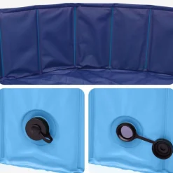 vidaXL Piscina Plegable para Perros 80 x 80 x 20 cm PVC Azul Online
