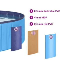 vidaXL Piscina Plegable para Perros 80 x 80 x 20 cm PVC Azul Online