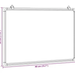 vidaXL Material De Oficina-Pizarra magnética aluminio 40x30x1,7 cm