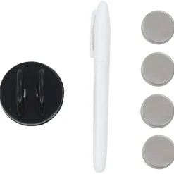 vidaXL Material De Oficina-Pizarra magnética de pared negra vidrio 60x20 cm