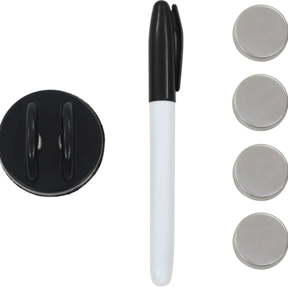 vidaXL Pizarra magnética de pared vidrio 40x40 cm Blanco Sale