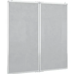 vidaXL Material De Oficina-Pizarra magnética plegable aluminio 80x80x1,7 cm