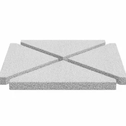 vidaXL Placa de peso para sombrilla 4 uds granito triangular 14kg Gris Online