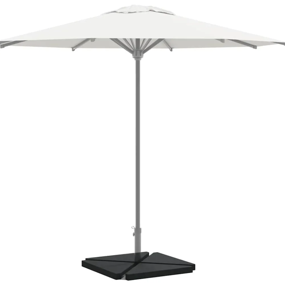 vidaXL Placa de peso para sombrilla 4uds granito triangular 14kg Negro Hot