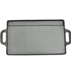 vidaXL Placa parrilla de hierro fundido reversible 38x23cm 2 unidades Clearance