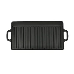 vidaXL Placa parrilla de hierro fundido reversible 38x23cm 2 unidades Clearance
