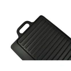 vidaXL Placa parrilla de hierro fundido reversible 38x23cm 2 unidades Clearance