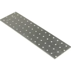 vidaXL Placas perforadas 20 uds acero galvanizado 2 mm 300x80 mm