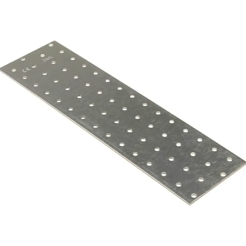 vidaXL Placas perforadas 20 uds acero galvanizado 2 mm 300x80 mm