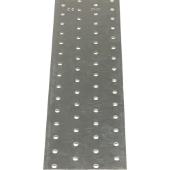 vidaXL Placas perforadas 20 uds acero galvanizado 2 mm 300x80 mm