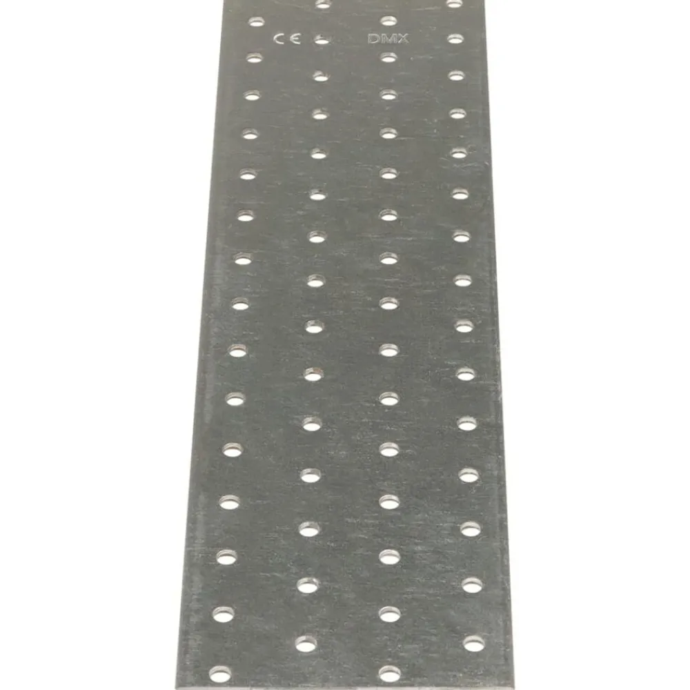 vidaXL Placas perforadas 20 uds acero galvanizado 2 mm 300x80 mm