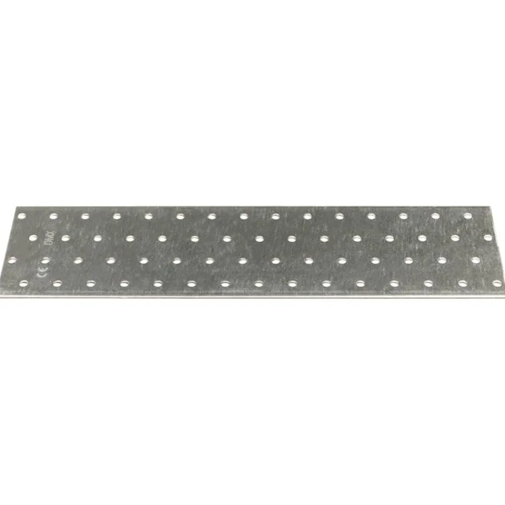vidaXL Placas perforadas 20 uds acero galvanizado 2 mm 300x80 mm