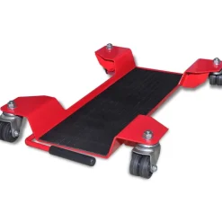 vidaXL Plataforma rodante dolly para motocicletas roja New