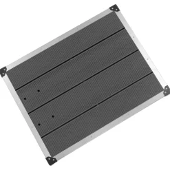 vidaXL Plato de ducha de jardín WPC acero inoxidable 80x62 cm Gris Best