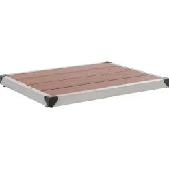 vidaXL Plato de ducha de jardín WPC acero inoxidable marrón 80x62 cm Marr&oacute;n Sale