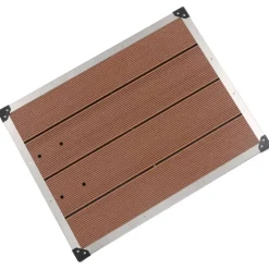vidaXL Plato de ducha de jardín WPC acero inoxidable marrón 80x62 cm Marr&oacute;n Sale