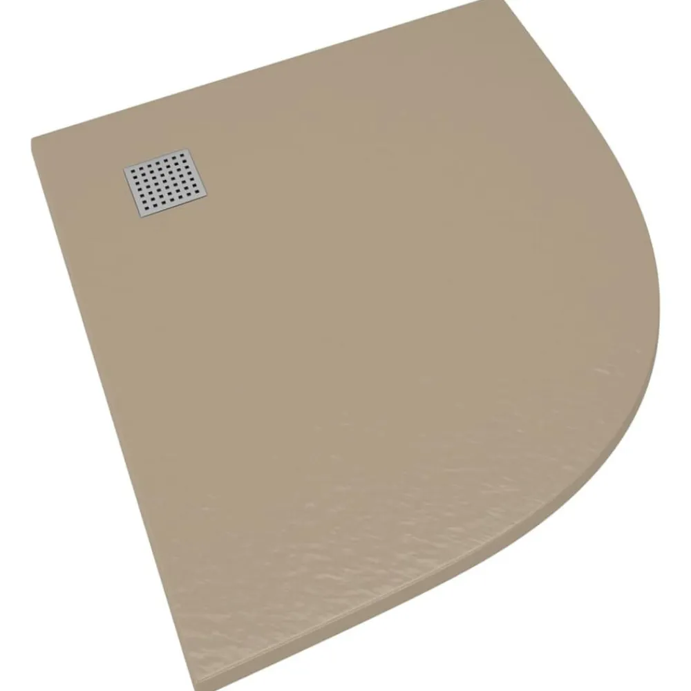 vidaXL Plato de ducha SMC marrón 90x90 cm Marrón Outlet