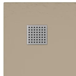 vidaXL Plato de ducha SMC marrón 90x90 cm Marrón Outlet