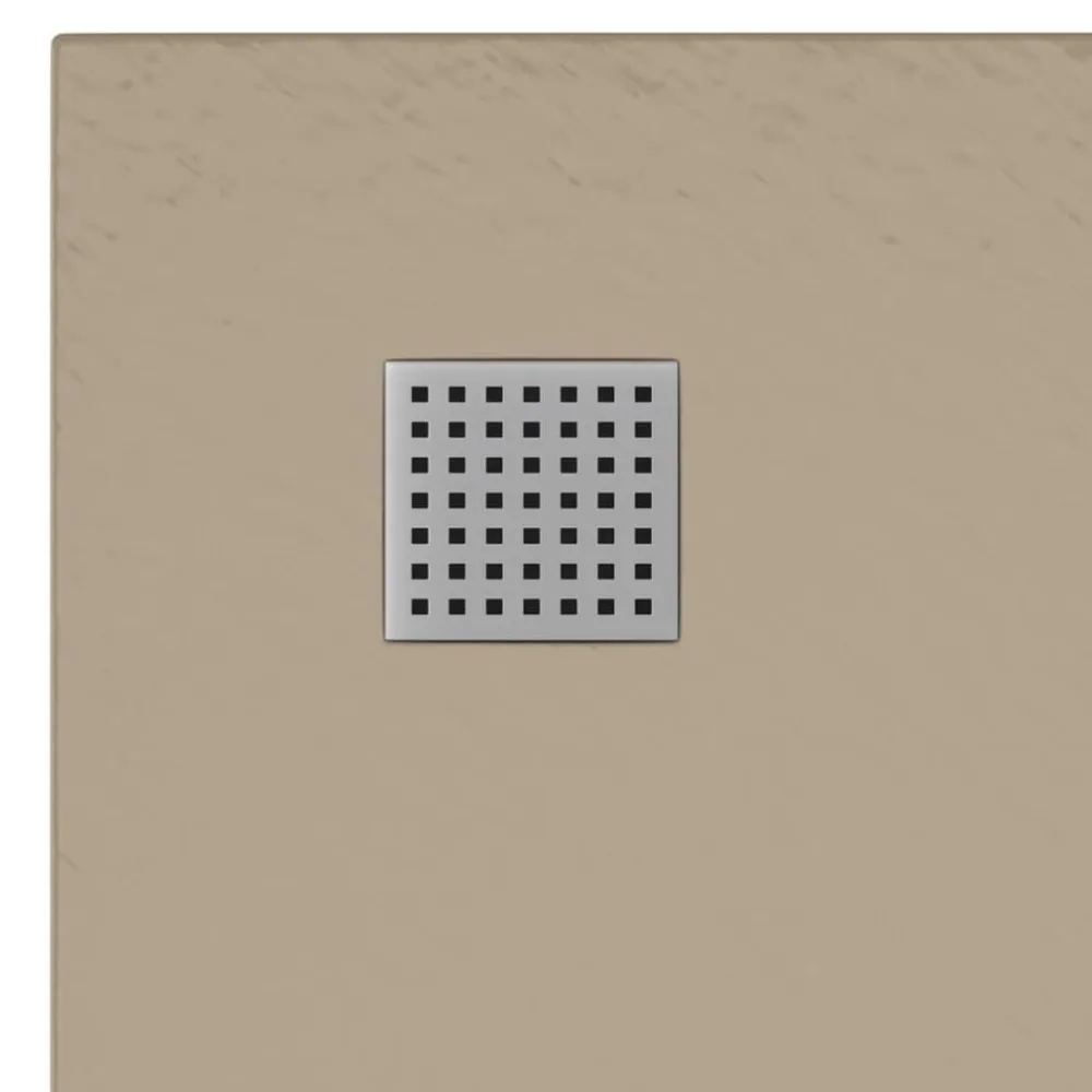 vidaXL Plato de ducha SMC marrón 90x90 cm Marrón Outlet