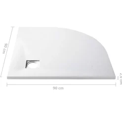 vidaXL Plato de ducha SMC 90x90 cm Blanco Clearance