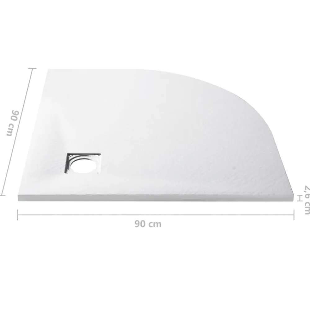 vidaXL Plato de ducha SMC 90x90 cm Blanco Clearance