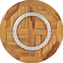 vidaXL Plato giratorio para mesa de madera maciza de teca Outlet