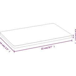 vidaXL Platos de desayuno 6 uds bambú 22x14x0,8 cm New