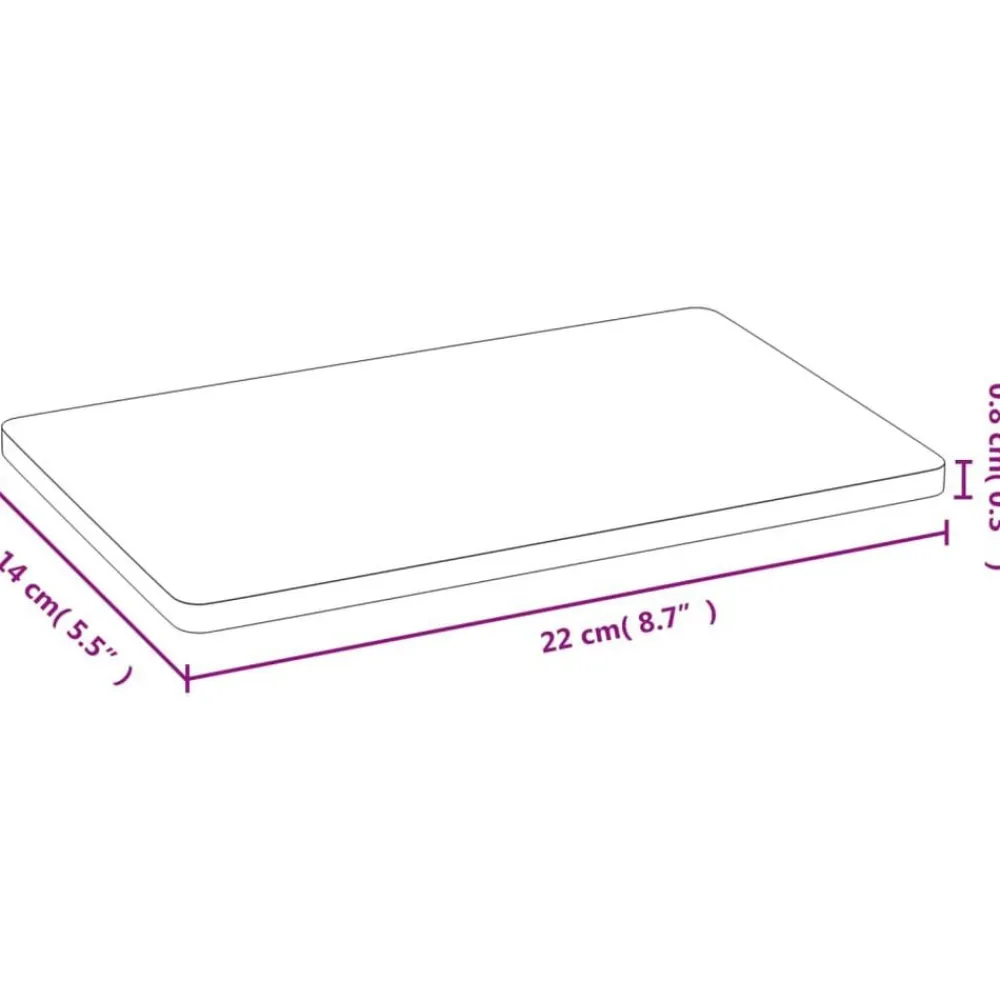 vidaXL Platos de desayuno 6 uds bambú 22x14x0,8 cm New