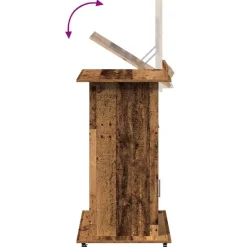 vidaXL Podio Madera vieja 55 x 55 x 107 cm Madera de ingeniería Madera envejecida Discount