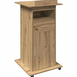 vidaXL Podio Roble artesanal 55 x 55 x 107 cm Madera de ingeniería Roble artisan Best