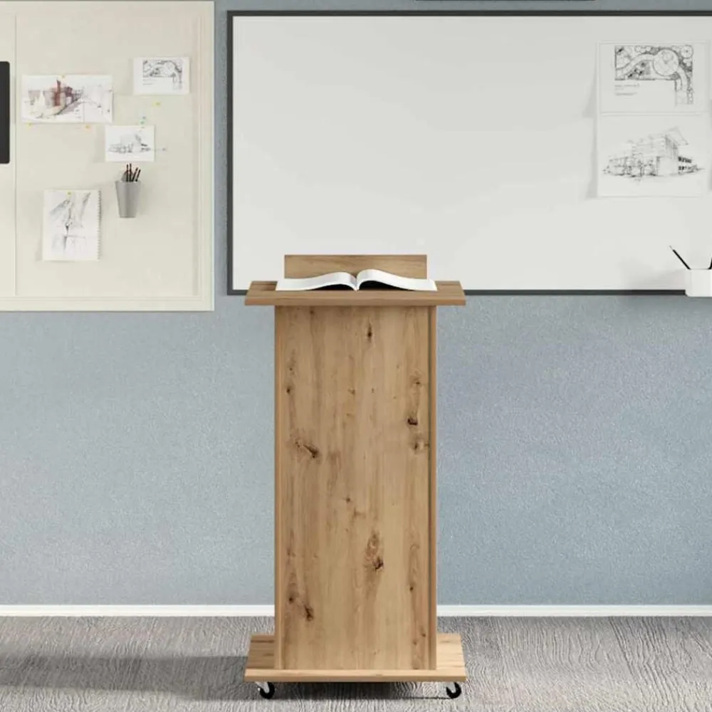 vidaXL Podio Roble artesanal 55 x 55 x 107 cm Madera de ingeniería Roble artisan Best
