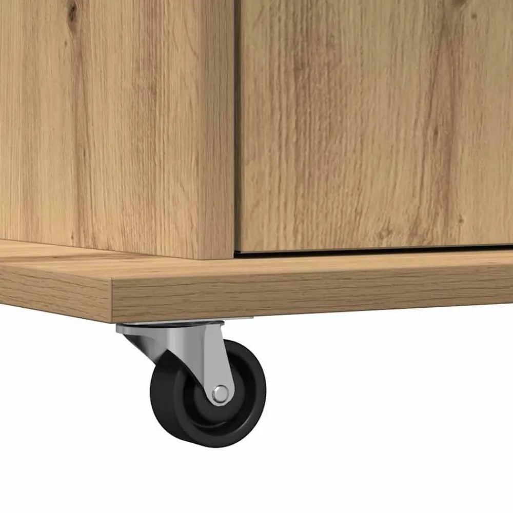 vidaXL Podio Roble artesanal 55 x 55 x 107 cm Madera de ingeniería Roble artisan Best