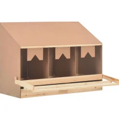 vidaXL Agricultura-Ponedero para gallinas 4 compartimentos madera pino 93x40x65 cm