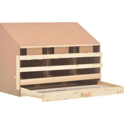 vidaXL Agricultura-Ponedero para gallinas 4 compartimentos madera pino 93x40x65 cm