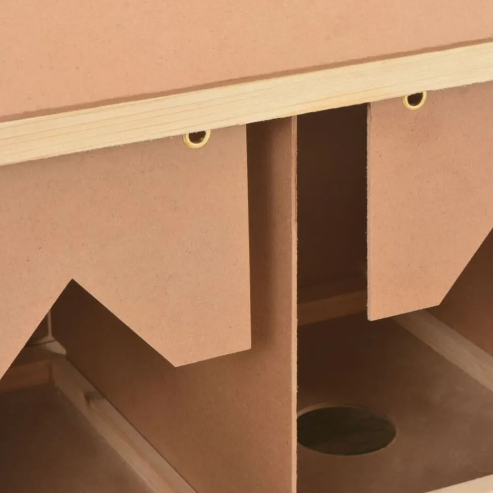 vidaXL Agricultura-Ponedero para gallinas 4 compartimentos madera pino 93x40x65 cm