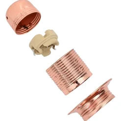 vidaXL Portalámparas 2 uds bronce oro rosa E27 Rosa dorado Clearance