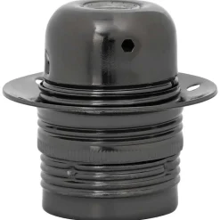 vidaXL Portalámparas 2 uds bronce E27 negro brillante