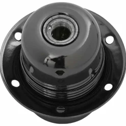 vidaXL Portalámparas 2 uds bronce E27 negro brillante