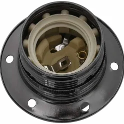 vidaXL Portalámparas 2 uds bronce E27 negro brillante
