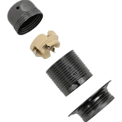 vidaXL Portalámparas 2 uds bronce E27 negro brillante