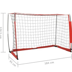 vidaXL Portería de fútbol acero 184x91x124,5 cm Best