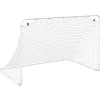 vidaXL Portería de fútbol blanca 122x81x81 cm acero Clearance