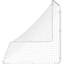 vidaXL Portería de fútbol blanca 122x81x81 cm acero Clearance