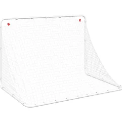 vidaXL Portería de fútbol blanca 122x81x81 cm acero Clearance