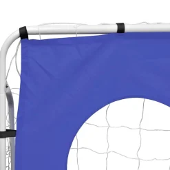 vidaXL Portería de fútbol con pared de puntería acero 240x92x150 cm Hot
