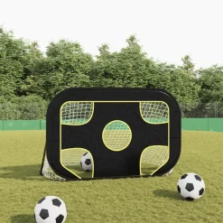 vidaXL Portería de fútbol con diana poliéster 120x80x80cm Online